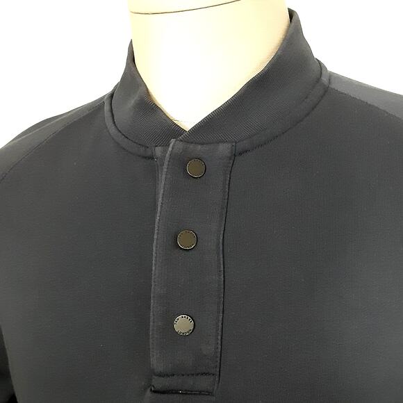 Ted Baker Breenge Button Through Sweatshirt Navy Blue Pullover Mens 38 Holiday - Picture 4 of 13